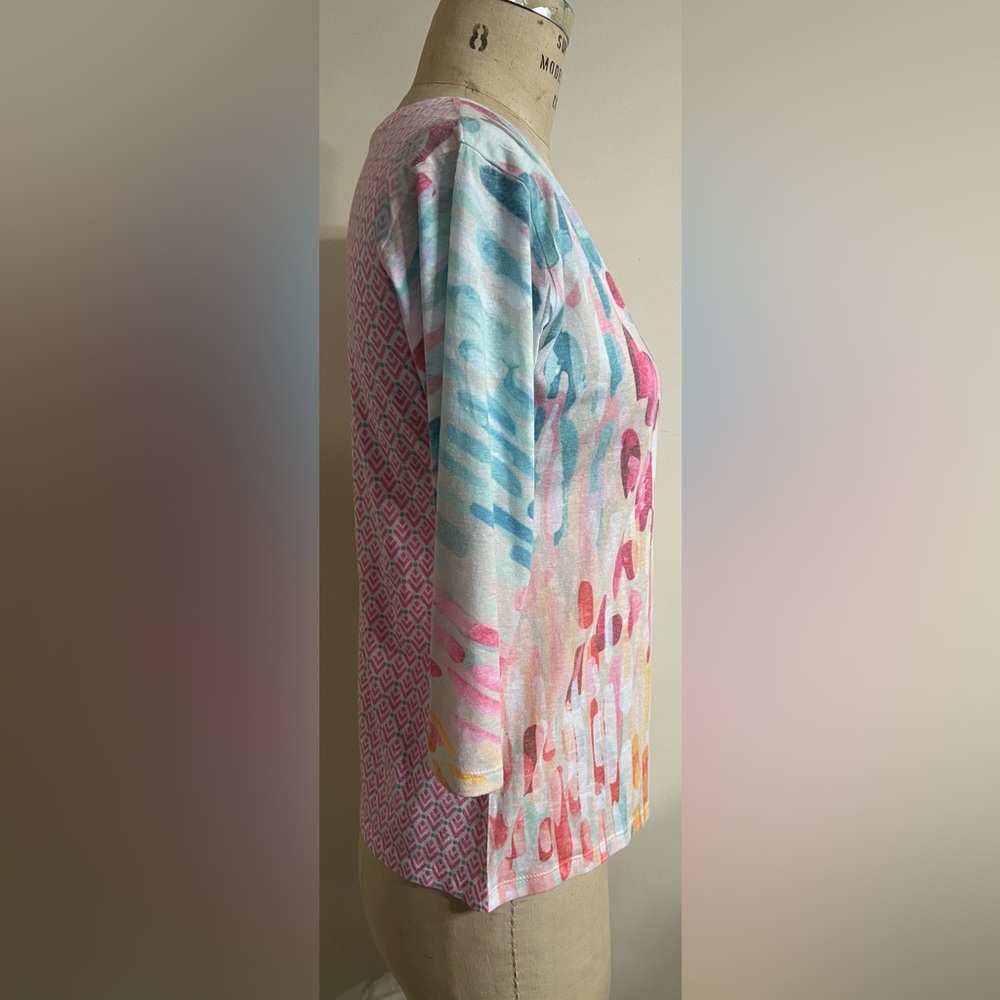 Whimsy Rose Rainbow Rain Knit Top Size Medium - Picture 3 of 6